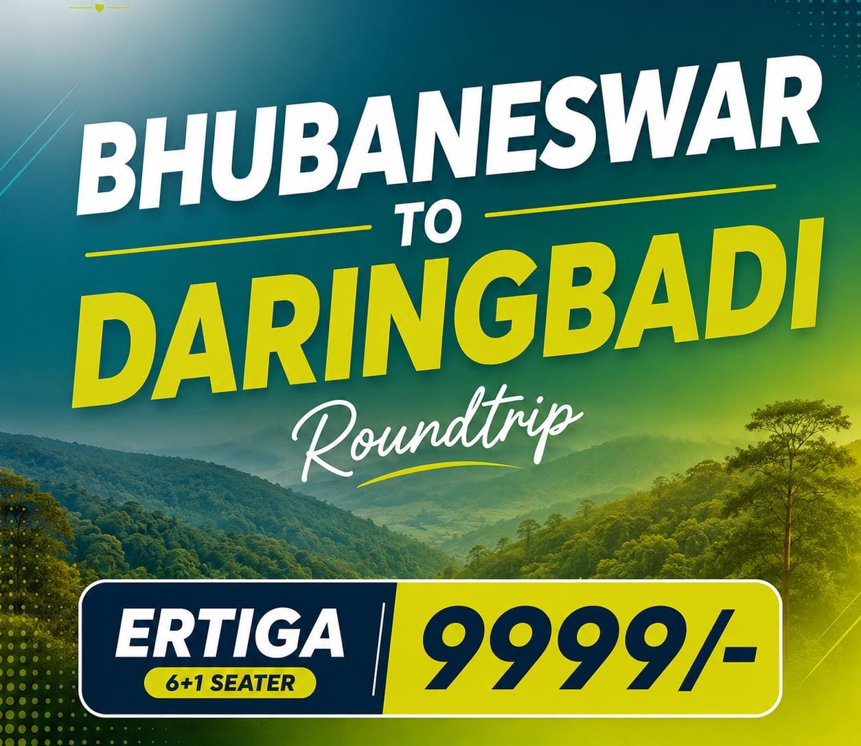 Bhubaneswar to Daringbadi
